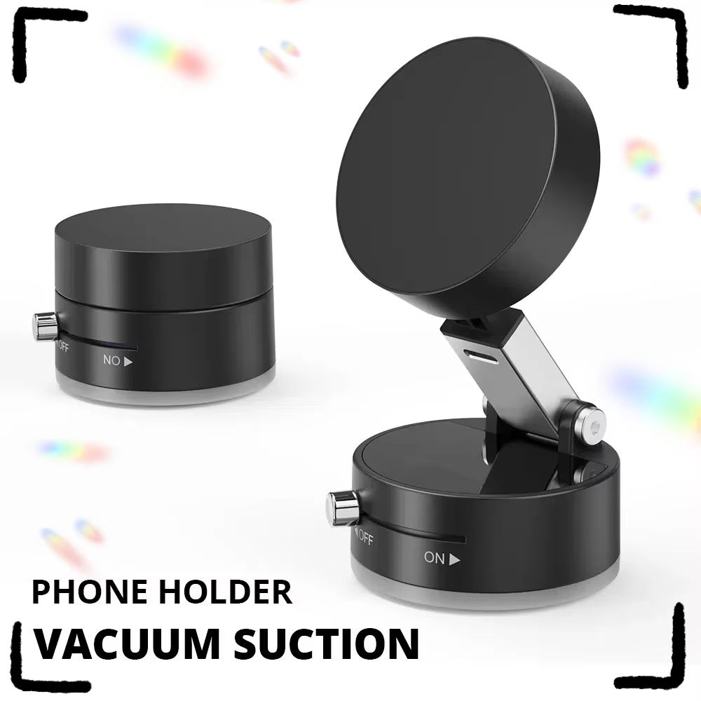 Mini Foldable Mobile Phone Holder Vacuum Suction Cup Holder Magnetic Car Phone Holder For iPhone/ Android Phone Accessories