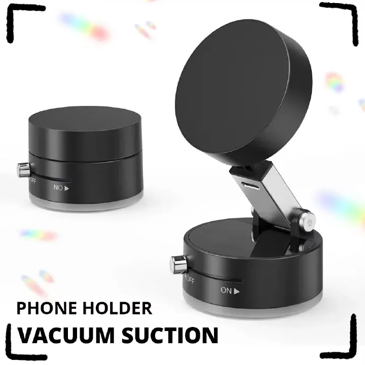 Mini Foldable Mobile Phone Holder Vacuum Suction Cup Holder Magnetic Car Phone Holder For iPhone/ Android Phone Accessories