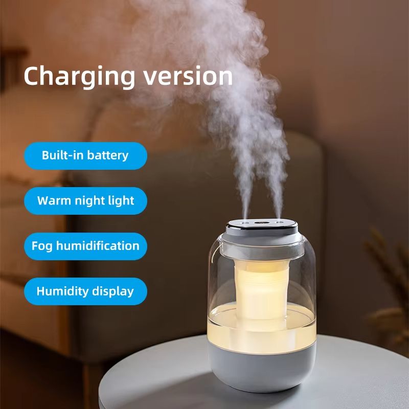 2L Double Nozzle Air Humidifier USB Aroma Diffuser Essential Oil Purifier Aromatherapy Mist Maker Color Lights For Home Bedroom