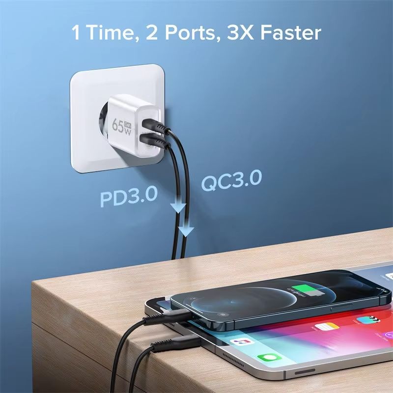 PD 65W GaN Fast Charge Charger USB Type C Phone Adapter For Oneplus iPhone 14 Pro Mix Xiaomi Huawei High Speed Charging Charger