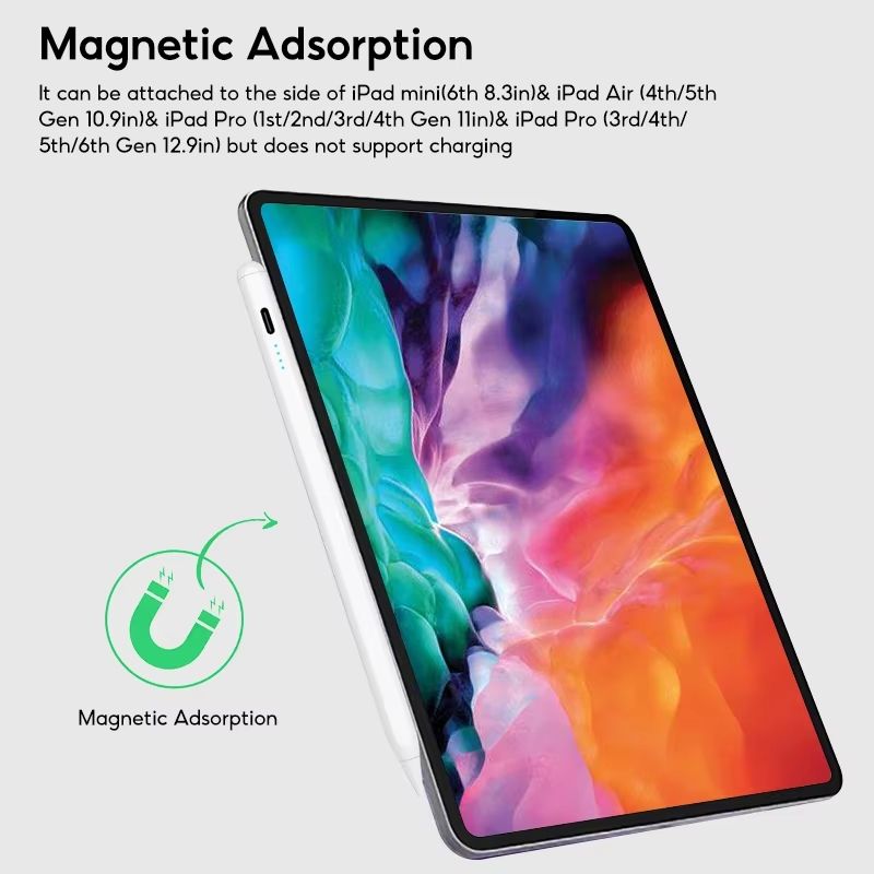 Universal Stylus Pen, Active Stylus Pen Compatible for iOS and Android Touchscreens/Phones, Rechargeable Stylus Pen