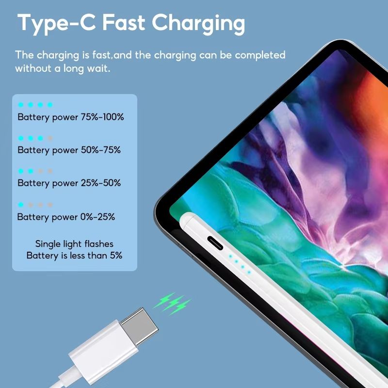 Universal Stylus Pen, Active Stylus Pen Compatible for iOS and Android Touchscreens/Phones, Rechargeable Stylus Pen