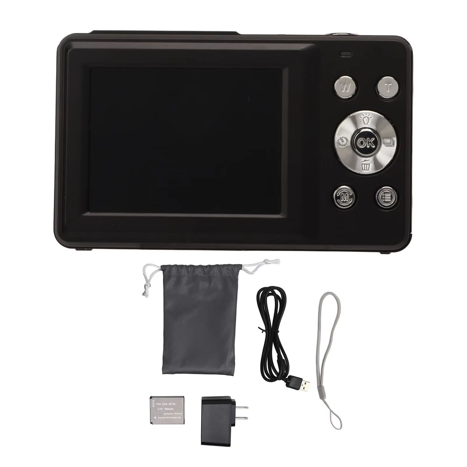 Digital Camera HD 1080P 44M 16X Zoom Autofocus 2.4 Inch IPS Screen Portable Pocket Digital Camera Portable Digital Camera