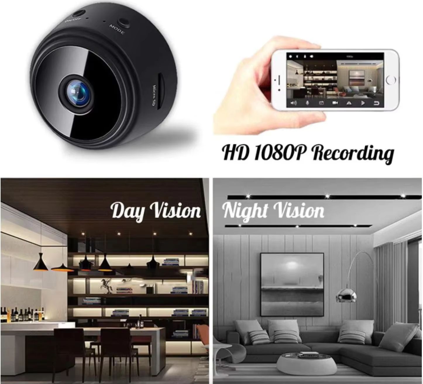 A9 Mini Camera WiFi Camera 1080P Full HD Night vision Micro IP Camera Remote Wireless Video Surveillance cameras Smart Home Cam