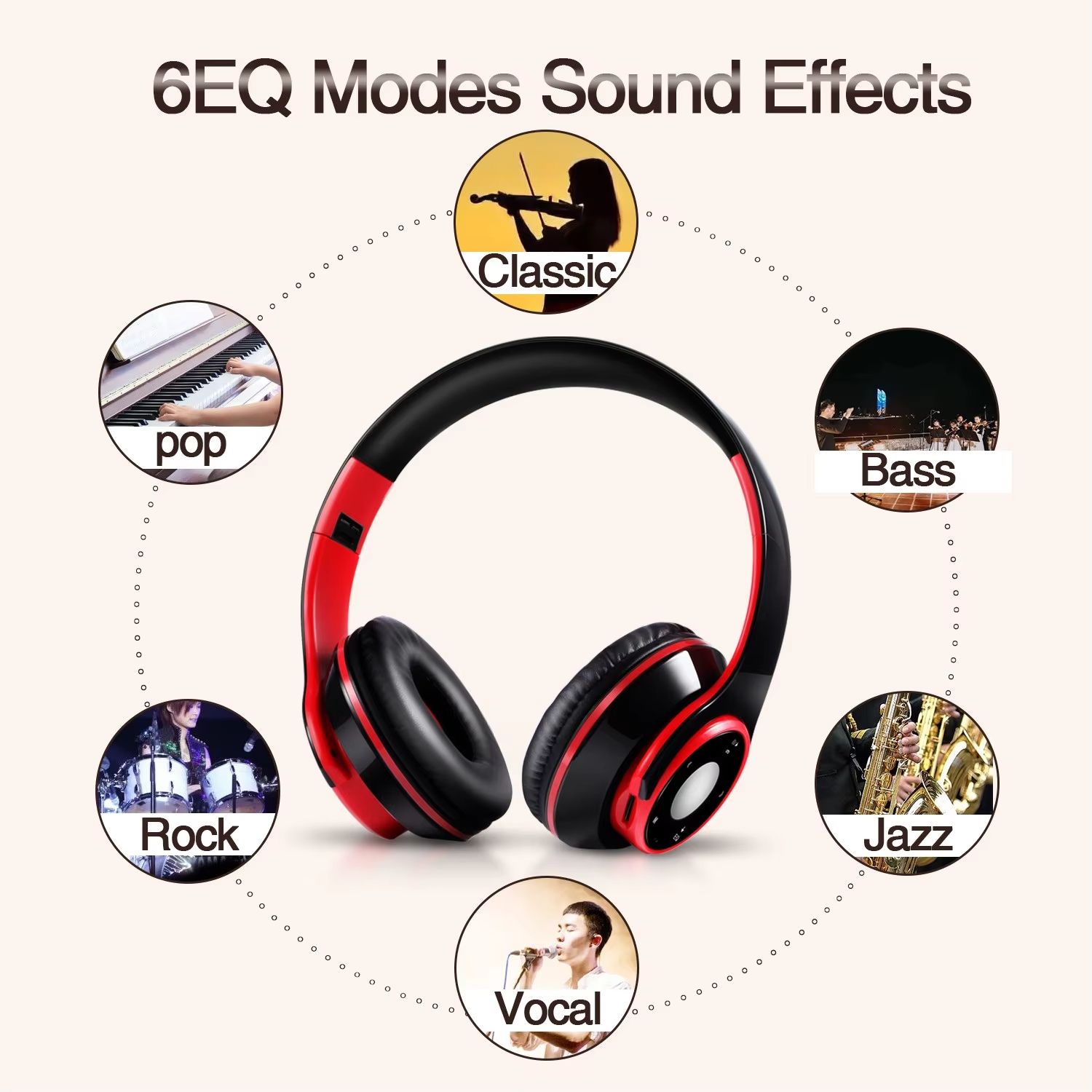 Wireless Headset Bluetooth Earphones and Headphone for Girls Samsung Sport and SD Card with Mic HIFI Stereo IOS Android in Phone