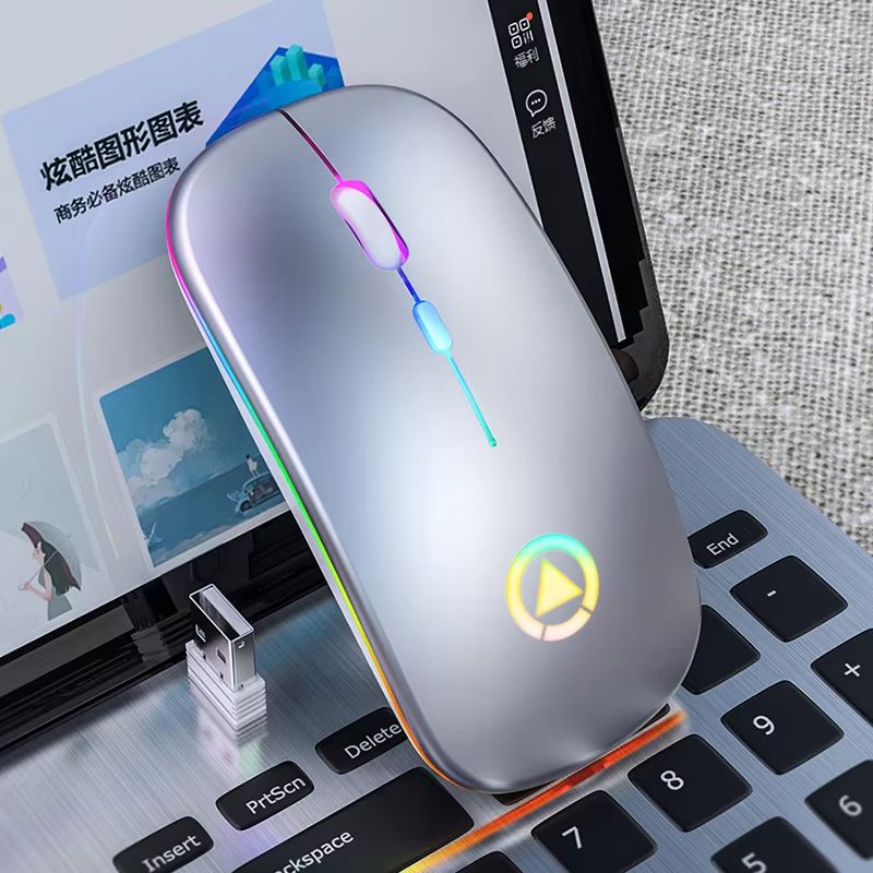 Rechargeable Wireless Mouse 2.4GHz Computer Mice with Receiver for PC Laptop Macbook