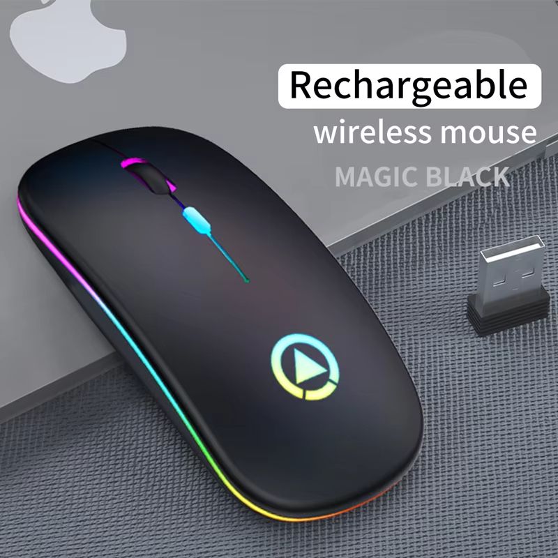 Rechargeable Wireless Mouse 2.4GHz Computer Mice with Receiver for PC Laptop Macbook