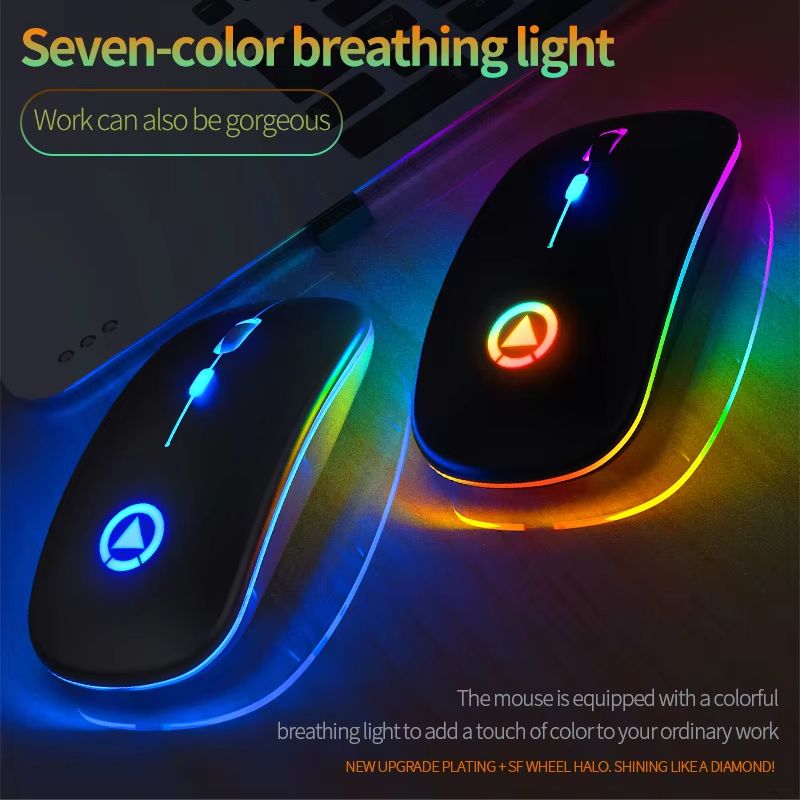 Rechargeable Wireless Mouse 2.4GHz Computer Mice with Receiver for PC Laptop Macbook