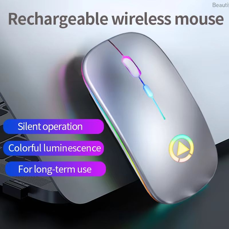 Rechargeable Wireless Mouse 2.4GHz Computer Mice with Receiver for PC Laptop Macbook
