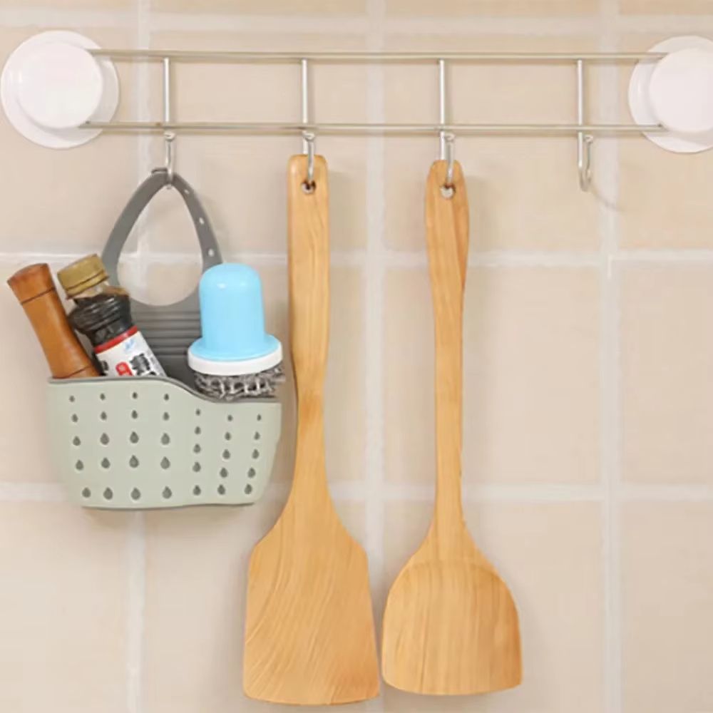 Kitchen Sink Holder Hanging Drain Basket Adjustable Soap Sponge Shelf Organizer Bathroom Faucet Holder Rack Kitchen Accessories