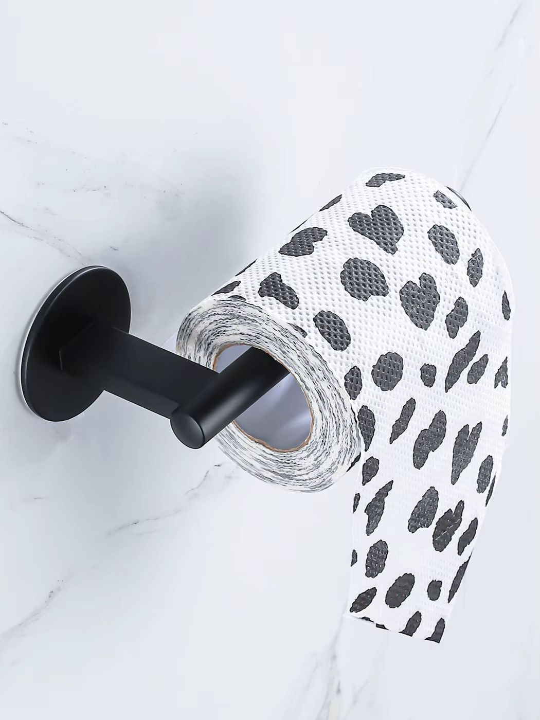 Black Strong Adhesive Toilet Paper Holder Bathroom Aluminum Alloy Tissue Roll Holder Wall Mounted Kitchen Accessories No Dill