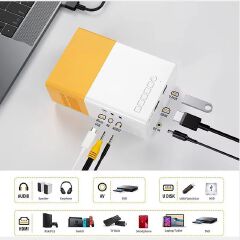 YG300 Mini Projector Portable Projector Wifi Smart 1280 720P Full HD Office Home Theater Video Mini Projector Mobile Projection