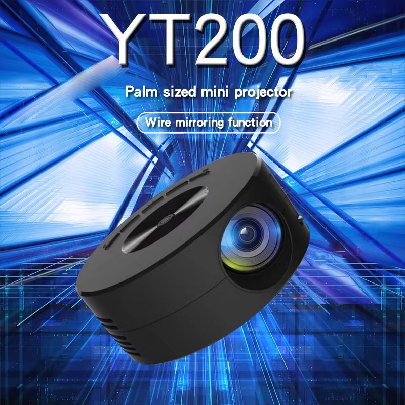 YT200 high-definition mini portable projector, portable small dormitory student eye protection smart home theater