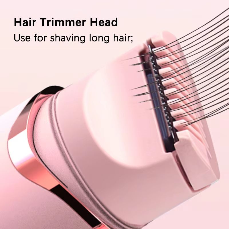 Dual-purpose Female Hair Trimmer 2-IN-1 Electric Shaver & Hair Clipper For Women Facial Leg Bikini Body Painless Hair Remover
