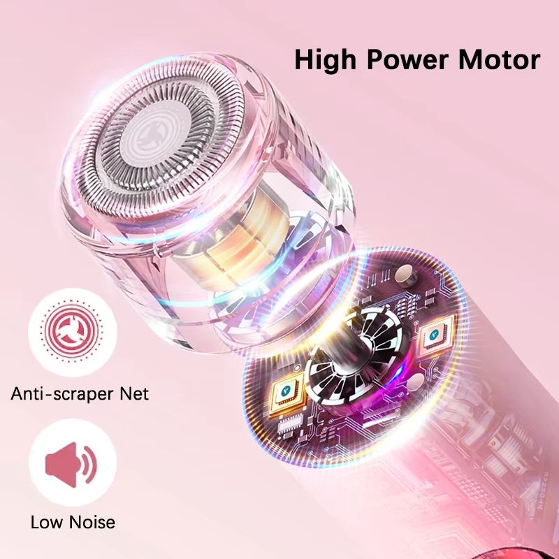 Dual-purpose Female Hair Trimmer 2-IN-1 Electric Shaver & Hair Clipper For Women Facial Leg Bikini Body Painless Hair Remover