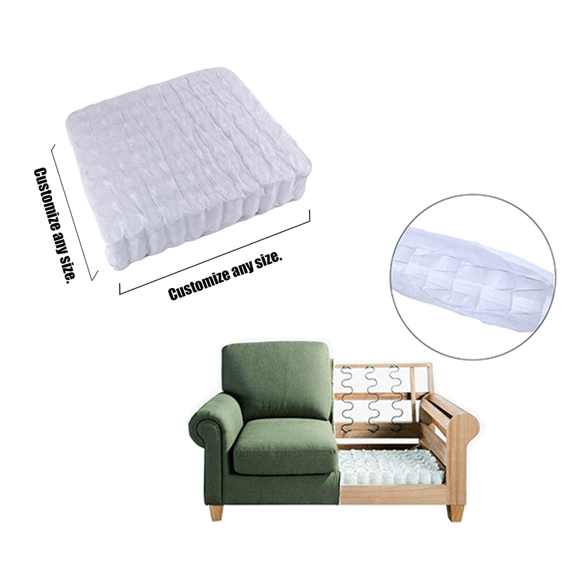 1 Pc Pocket Spring Cushion (20x20 inch) Cube Meijiamei Customize All Size Cushion Innerspring for Sofa Cushions Manufacturer | Top Quality Cube Customized Furniture Pocket Spring Sofa Cushions