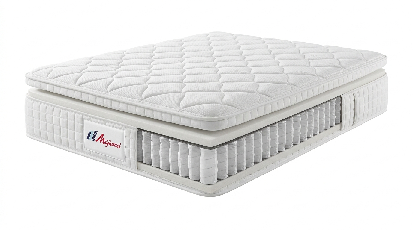 10-Inches MEIJIAMEI Elegant  Quilted Orthopedic Pocket Spring Mattress – Premium Back Support, Pressure Relief, and Ultimate Comfort, with Up to 10 Years Warranty (Random color dispatch)