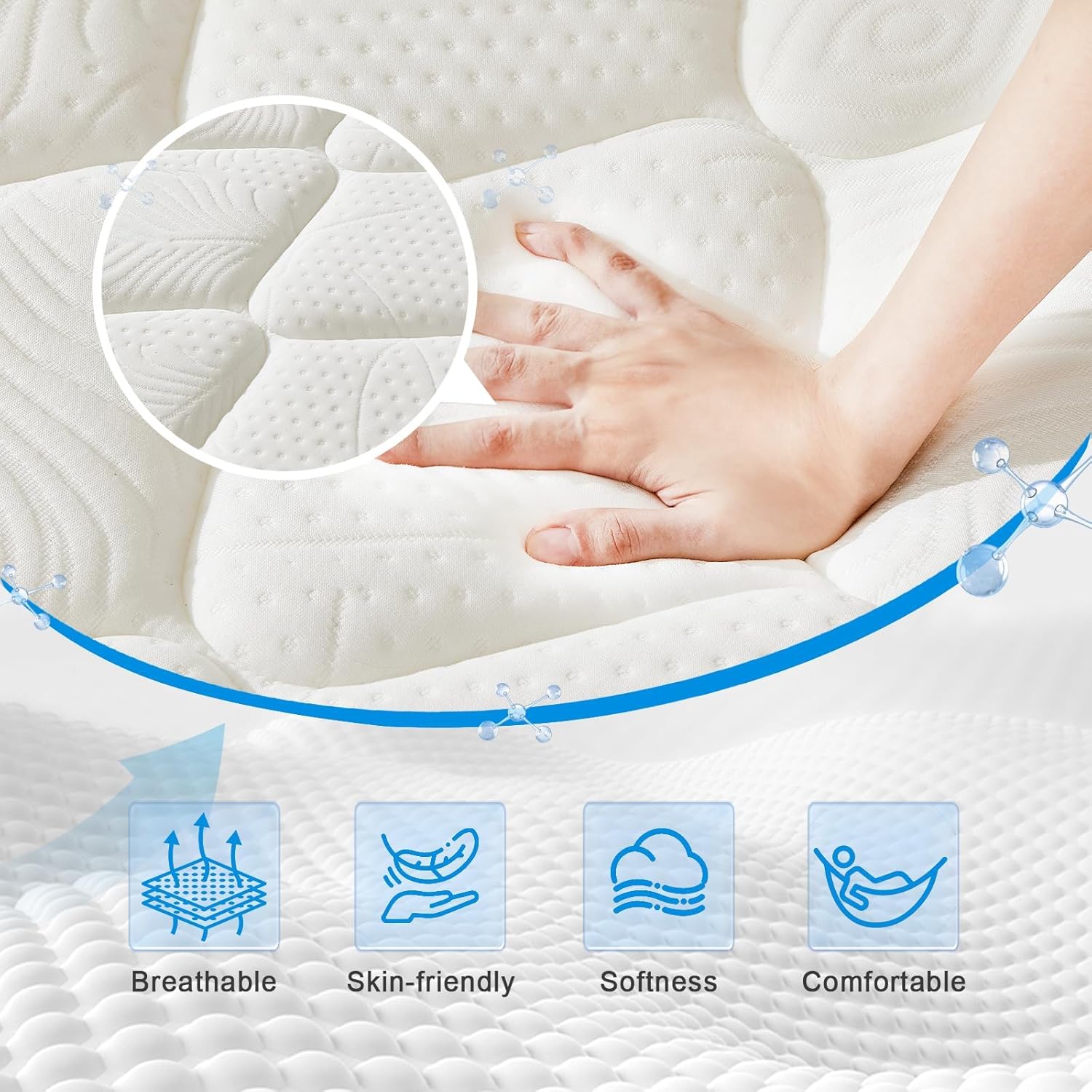 9-Inches Meijiamei CLASSIC Quilted Orthopedic Pocket Spring Mattress – Premium Back Support, Pressure Relief, and Ultimate Comfort, with Up to 10 Years Warranty (Random color dispatch)