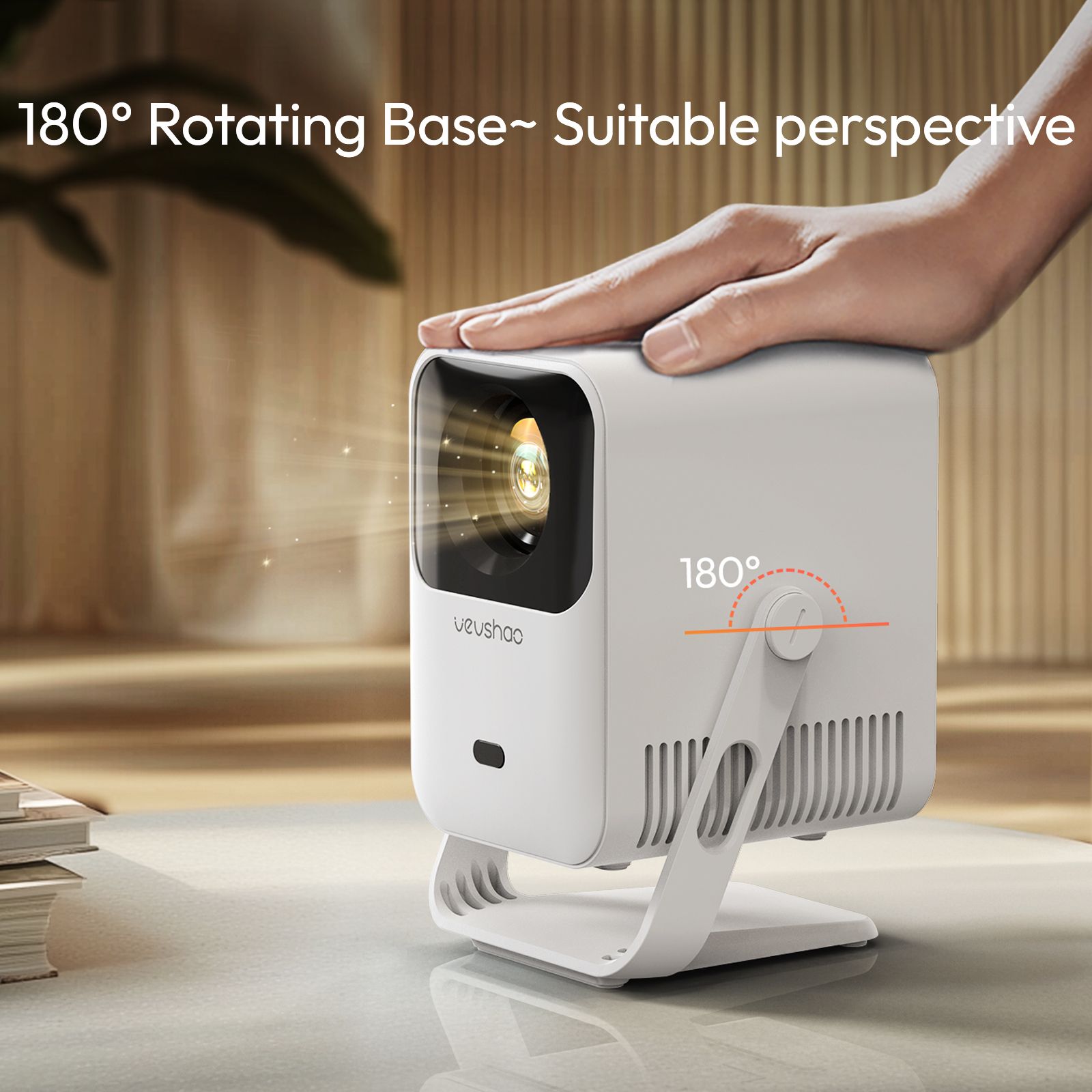 Vevshao A15 Smart Projector Portable Android 13 Projector Dual WiFi Auto Keystone Focus Pocket Beamer Home Meeting Video Cinema