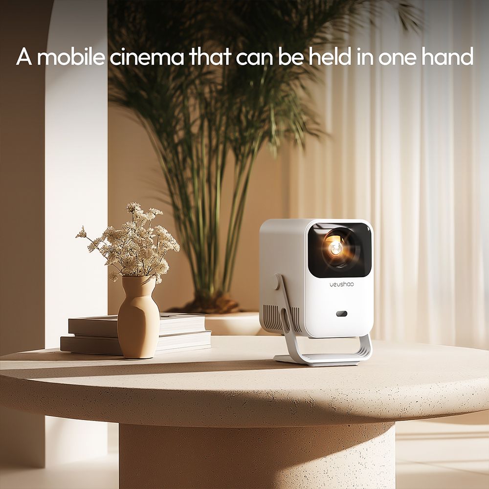 Vevshao A15 Smart Projector Portable Android 13 Projector Dual WiFi Auto Keystone Focus Pocket Beamer Home Meeting Video Cinema