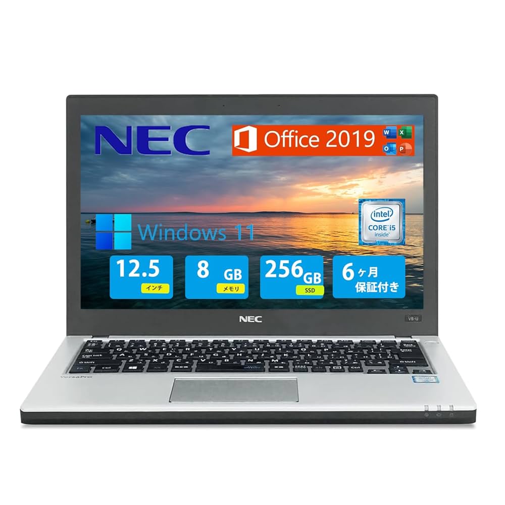 NEC VersaPro VKT23 Series 15.6 Ultra Lightweight Thin 6th Generation CPU Core i5-8250U 240GB Windows 10 PRO MS Office H&B 2019 No Initial Setup Required WiFi Bluetooth HDMI USB-C LAN Port SD Card