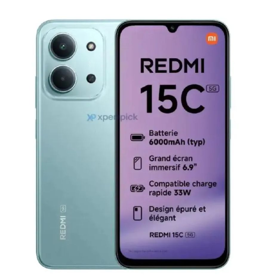 [Black Friday Offer] Xiaomi Redmi 15C 256GB+16(8+8)GB 6.9" 120Hz IPS LCD Display 50MP Camera 6000mAh Battery 33W Hyper-Charge Gorilla Glass 3 Dual SIM IP64 MTK Helio G81 Ultra Android Smartphone