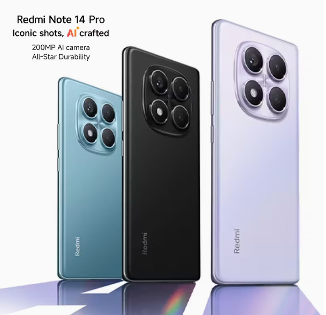 [Black Friday Deal] Xiaomi Redmi Note 14 Pro 5G 256GB+16(8+8)GB 6.67" 120Hz Curved AMOLED Display (200+8+2)MP Camera 5110mAh Battery 45W Charge IP68 On-Screen Fingerprint Corning AI Smartphone