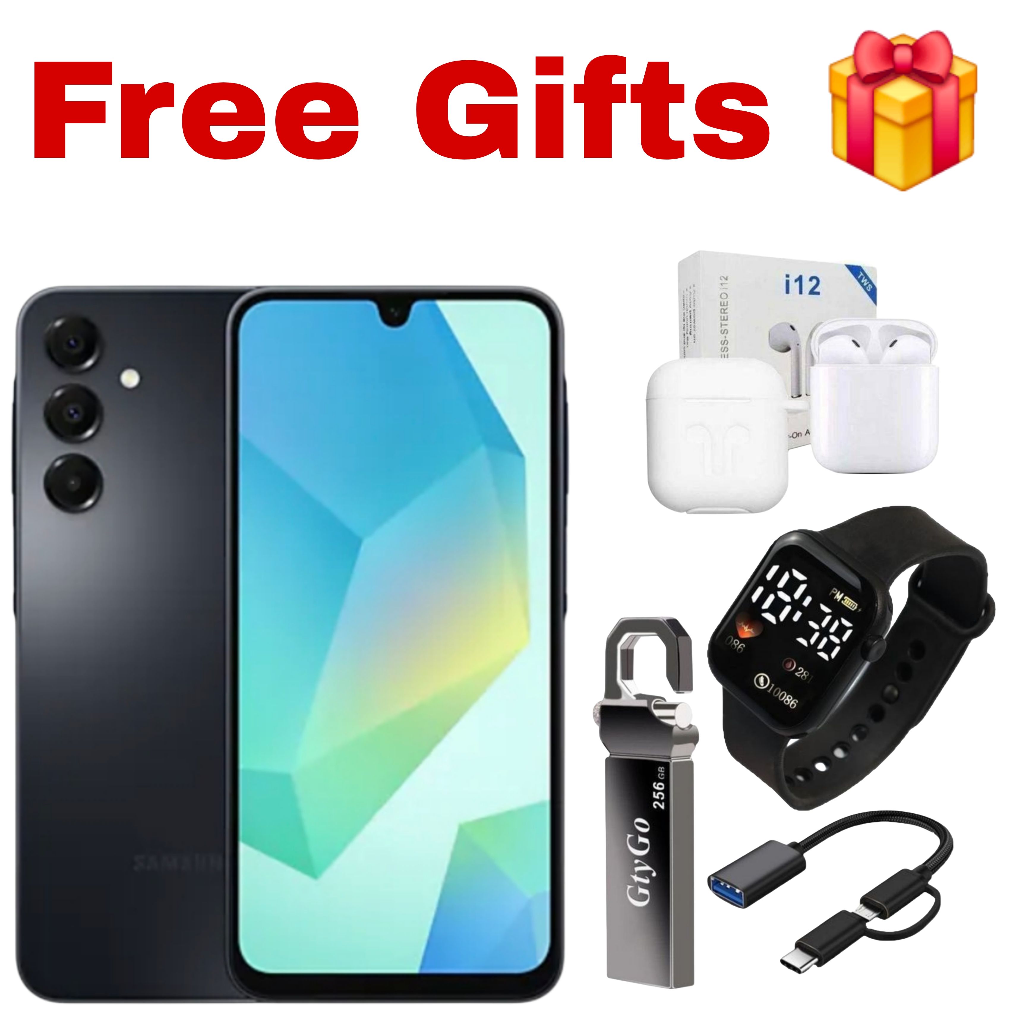 [Black Friday Deal] Samsung Galaxy A16 256GB+16(8+8)GB 6.7" 90Hz Super AMOLED Display Dual SIM (50+5+2)MP Rear Camera 5000mAh Battery 25W Charge IP54 Android 14(+6 Major Updates) Galaxy AI Smartphone