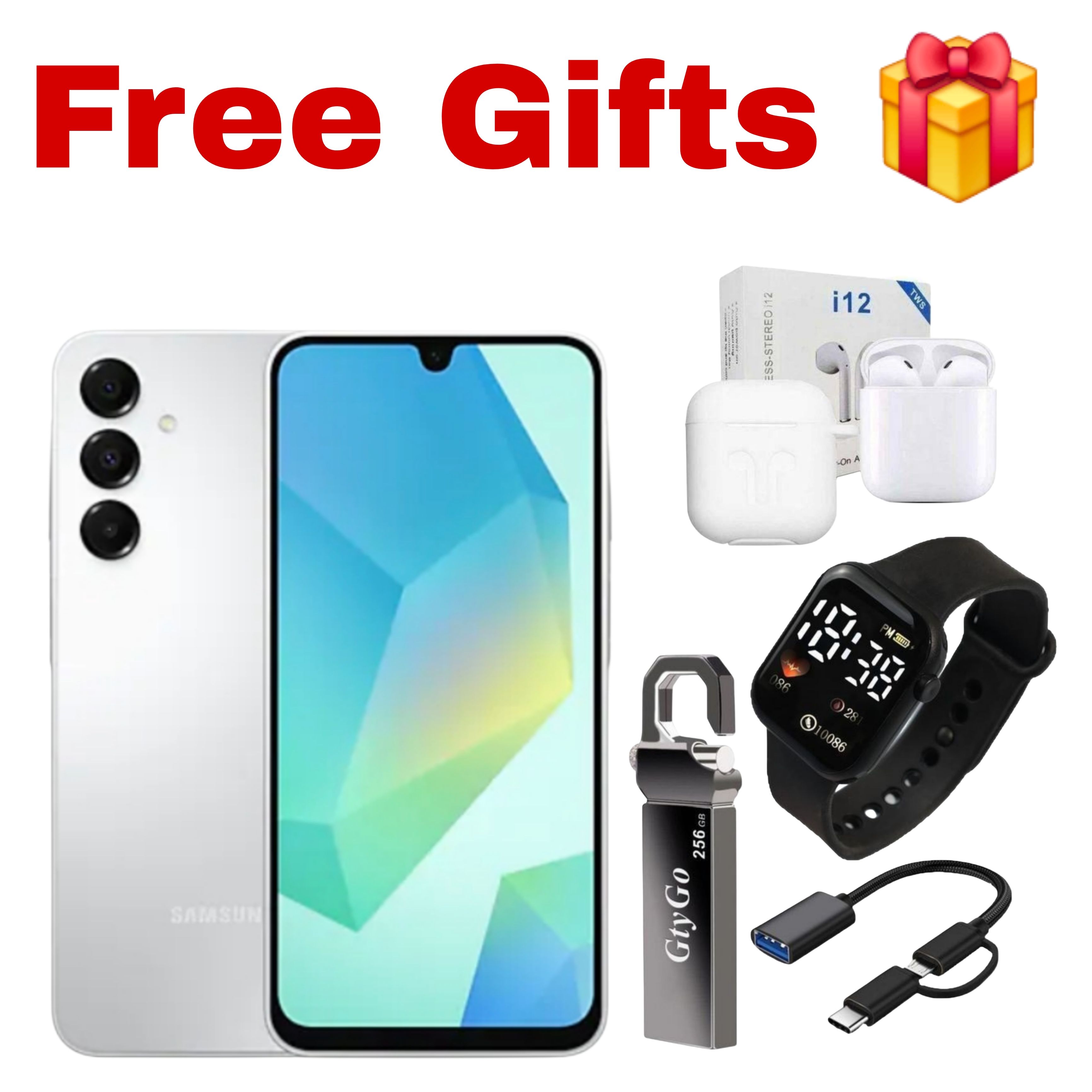 [Black Friday Deal] Samsung Galaxy A16 256GB+16(8+8)GB 6.7" 90Hz Super AMOLED Display Dual SIM (50+5+2)MP Rear Camera 5000mAh Battery 25W Charge IP54 Android 14(+6 Major Updates) Galaxy AI Smartphone