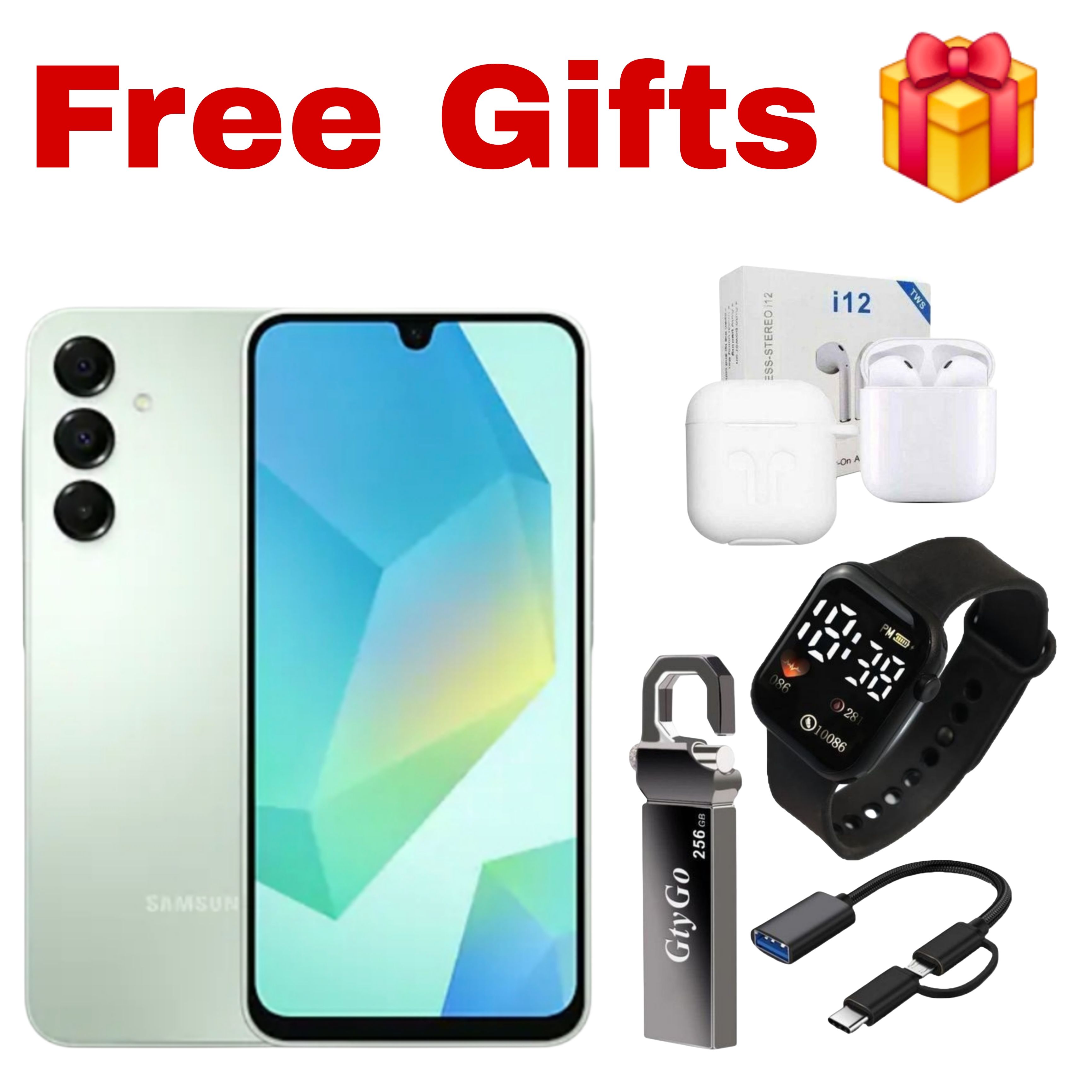 [Black Friday Deal] Samsung Galaxy A16 256GB+16(8+8)GB 6.7" 90Hz Super AMOLED Display Dual SIM (50+5+2)MP Rear Camera 5000mAh Battery 25W Charge IP54 Android 14(+6 Major Updates) Galaxy AI Smartphone