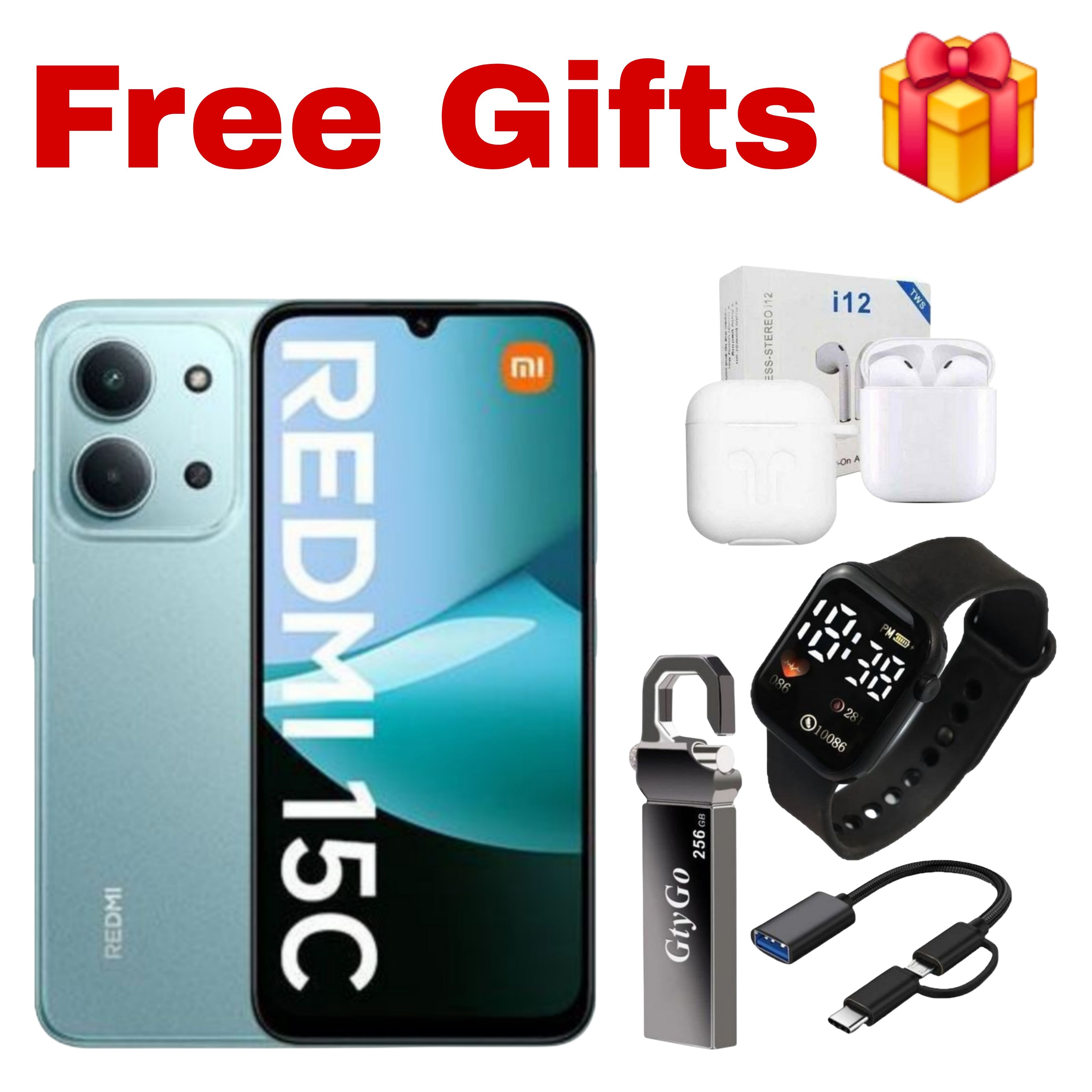 [New Arrival] Xiaomi Redmi 15C 128GB+8(4+4)GB 6.9" 120Hz IPS LCD Display 50MP Camera 6000mAh Battery 33W Hyper-Charge Gorilla Glass 3 Dual SIM IP64 MTK Helio G81 Ultra Android Smartphone