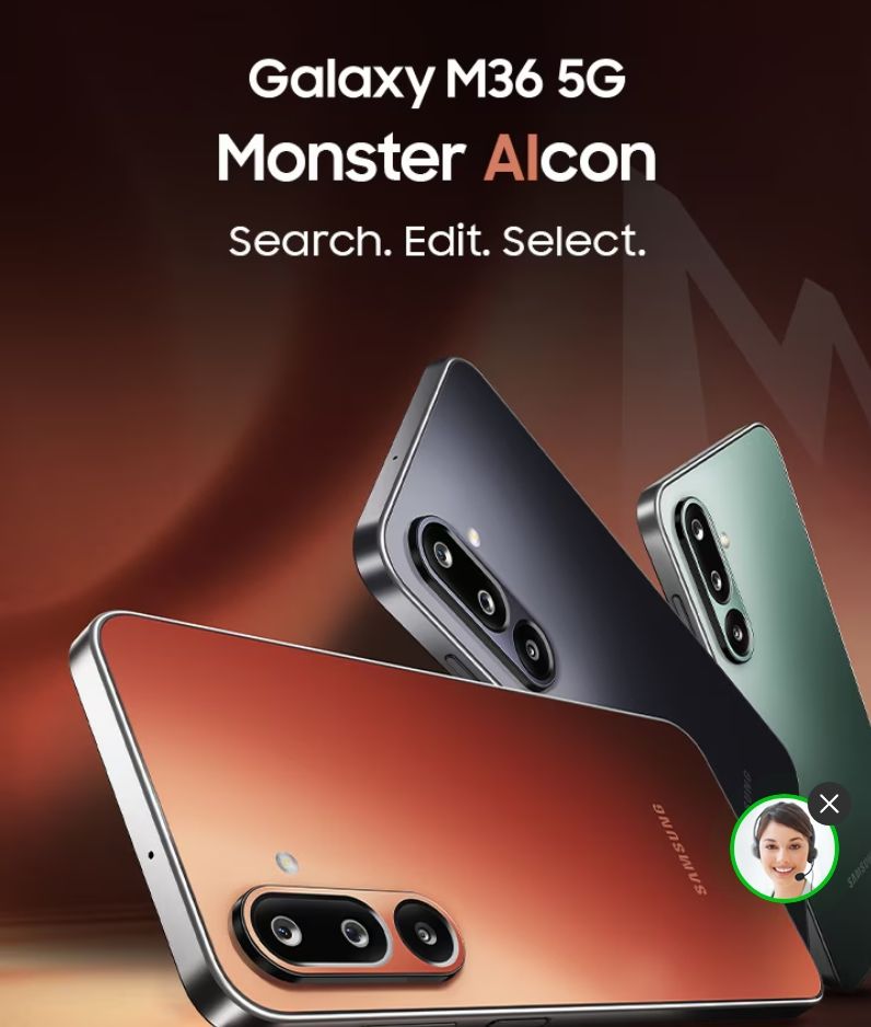 [Black Friday Deal] Samsung Galaxy M36 5G 128GB+12(6+6)GB 6.6" 120Hz Super AMOLED Display Dual SIM (50+8+2)MP Camera 5000mAh Battery 25W Charge Corning Gorilla Glass Galaxy AI Smartphone