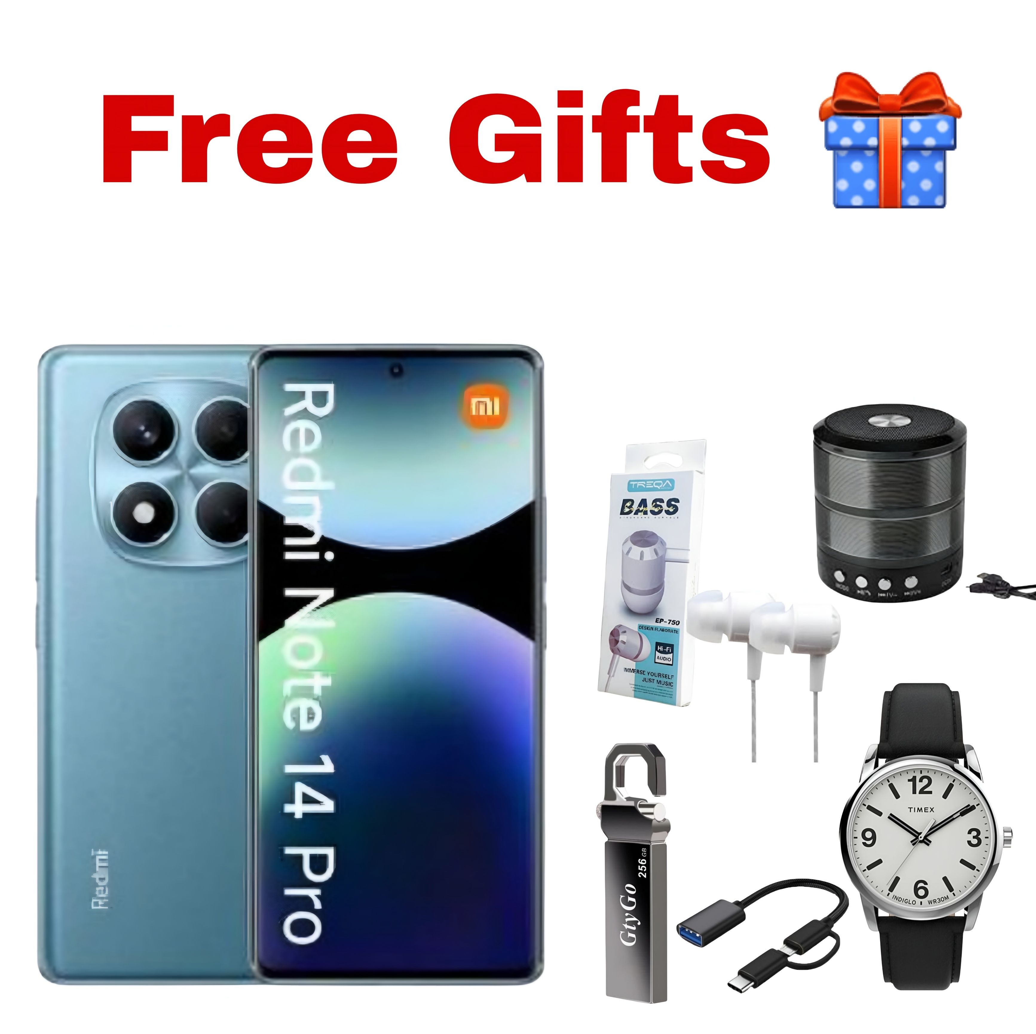 [Black Friday Offer] XIAOMI Redmi Note 14 Pro 256GB+8GB 6.67" Curved AMOLED 120Hz Display (200+8+2)MP Camera 5500mAh Battery 45W Charge On-Screen Fingerprint Dual SIM IP64 Rated AI Smartphone