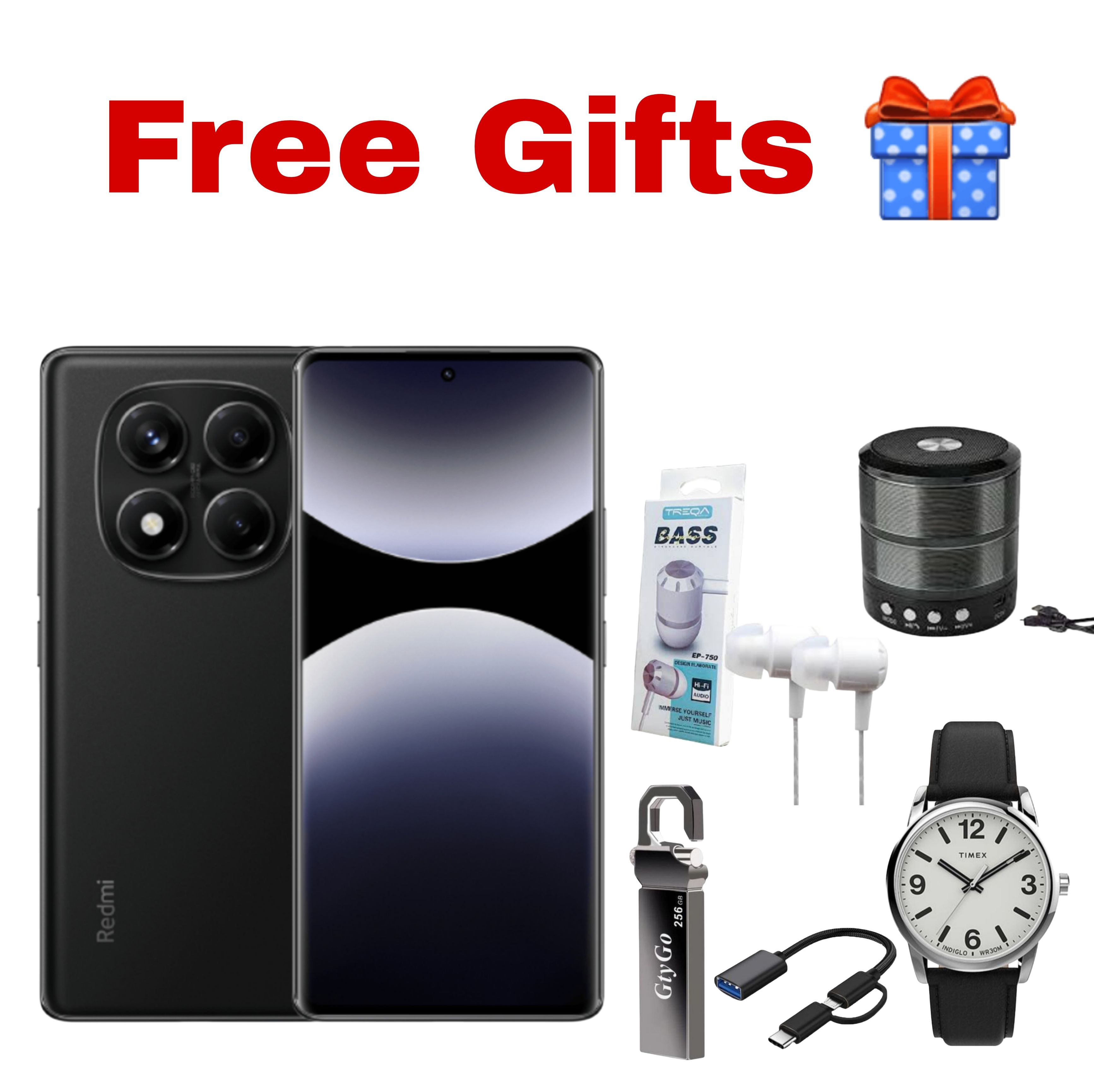 [Black Friday Offer] XIAOMI Redmi Note 14 Pro 256GB+8GB 6.67" Curved AMOLED 120Hz Display (200+8+2)MP Camera 5500mAh Battery 45W Charge On-Screen Fingerprint Dual SIM IP64 Rated AI Smartphone