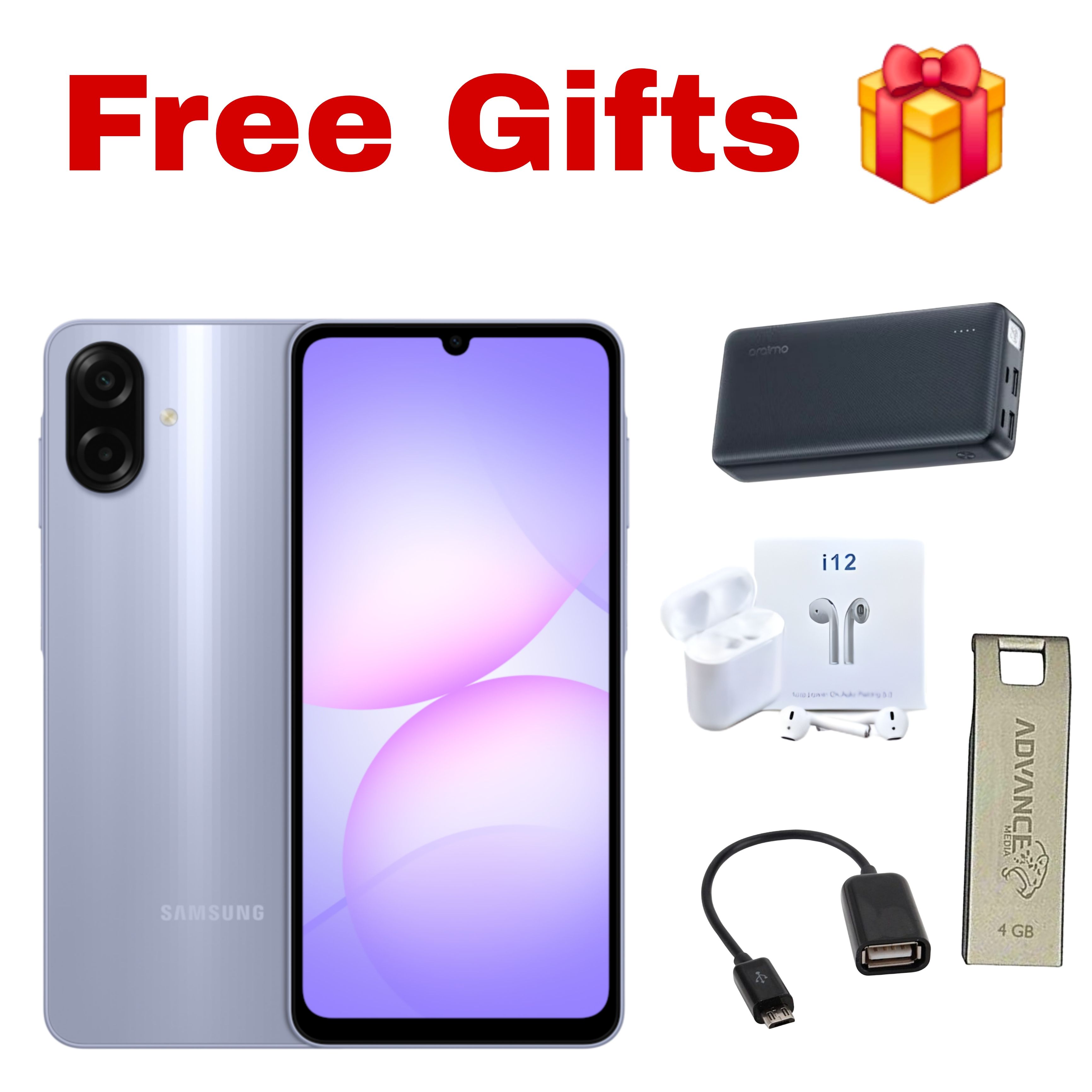 [Black Friday Deal] Samsung Galaxy A07 128GB+4GB 6.7" PLS LCD 90Hz Display 50MP Camera 8MP Front Camera Dual SIM IP54 Rated 5000mAh Battery 25W Charger Fingerprint Unlock Better Than A06 15 Smartphone