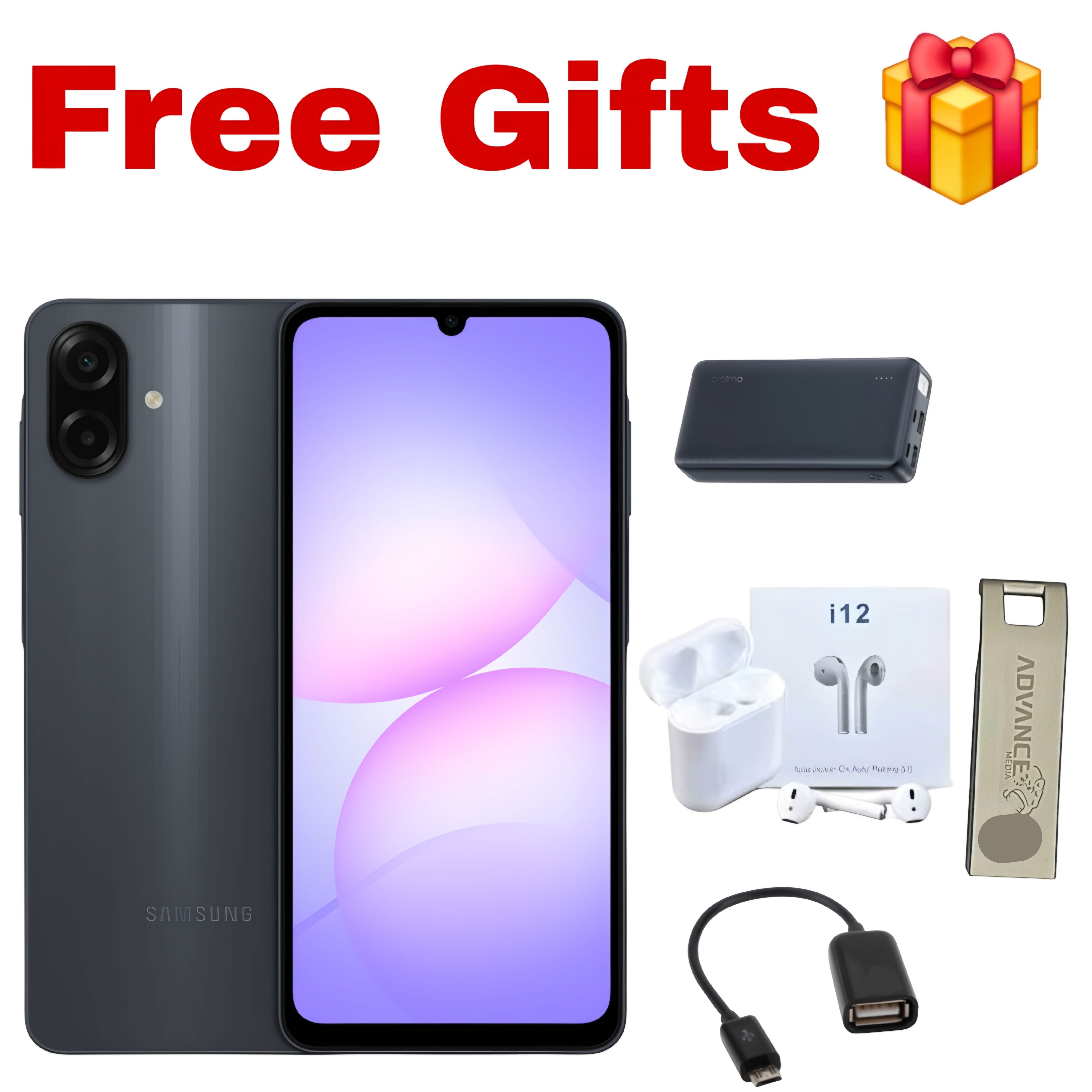 [Black Friday Deal] Samsung Galaxy A07 128GB+4GB 6.7" PLS LCD 90Hz Display 50MP Camera 8MP Front Camera Dual SIM IP54 Rated 5000mAh Battery 25W Charger Fingerprint Unlock Better Than A06 15 Smartphone