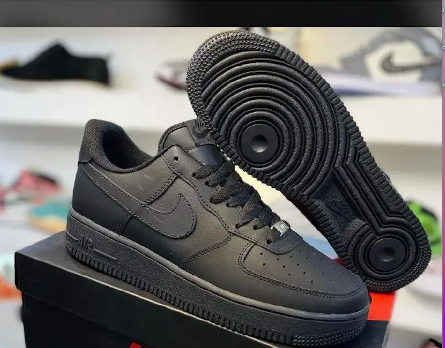 AIR FORCE 1 BLACK, COLOUR TRIPPLE BLACK ,HIGH QUALITY SNEAKERS. AIRFORCE 1

Step into bold style with these classic Airforce shoes  

A timeless streetwear staple built for everyday confidence.