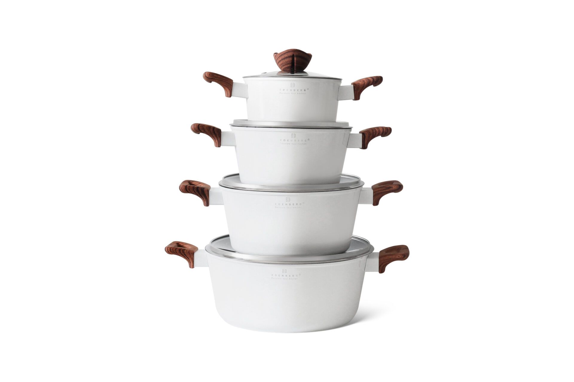 EB-7435 EDENBERG GRANITE 8PC COOK AND SERVE SET