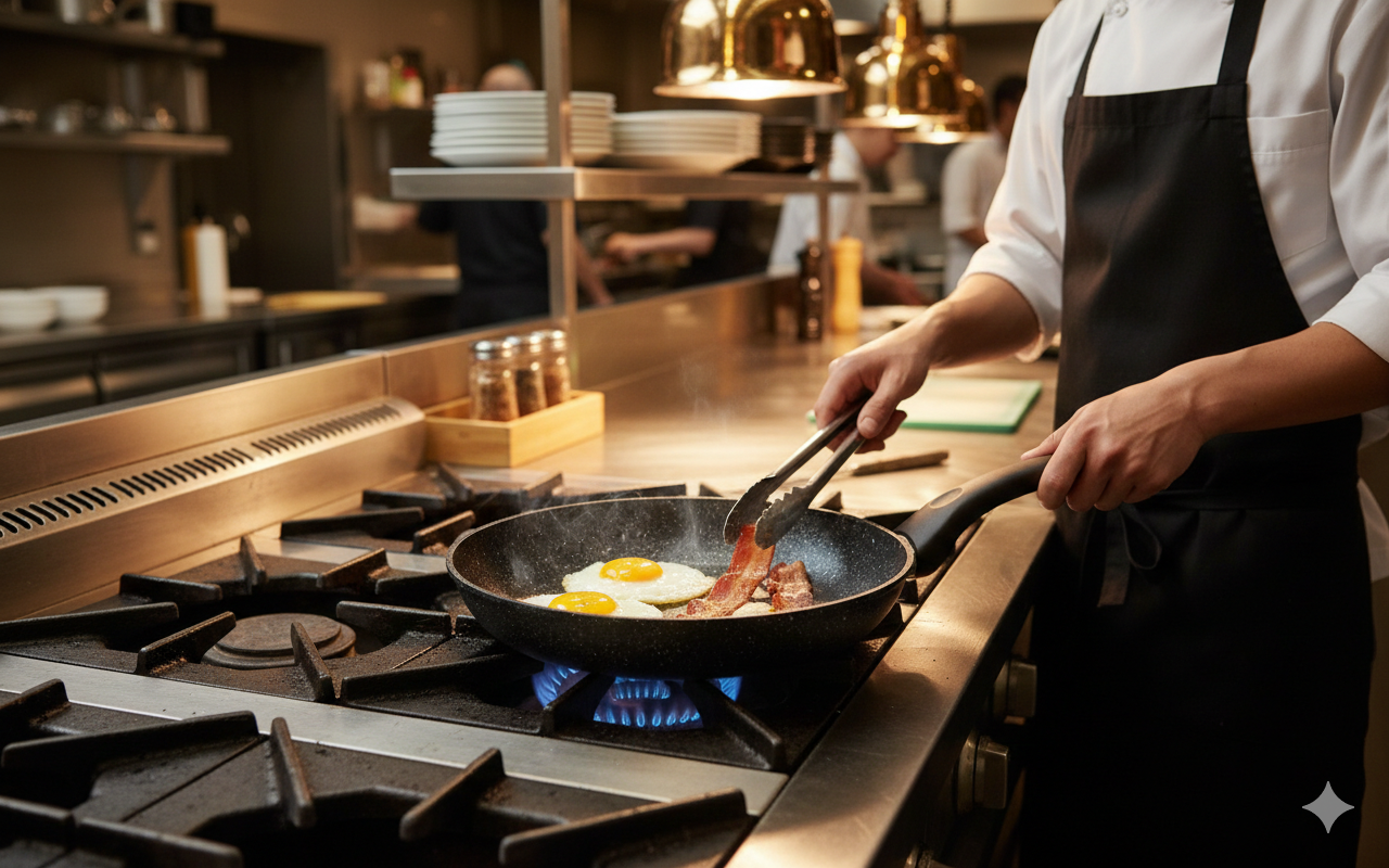 Edenberg 24cm Granite Non-Stick Frying Pan | PFOA-Free Stone Derived Coating | Heat-Resistant Ergonomic Handle | Durable Cast Aluminum Skillet for All Stovetops including Induction | EB-3423 Black