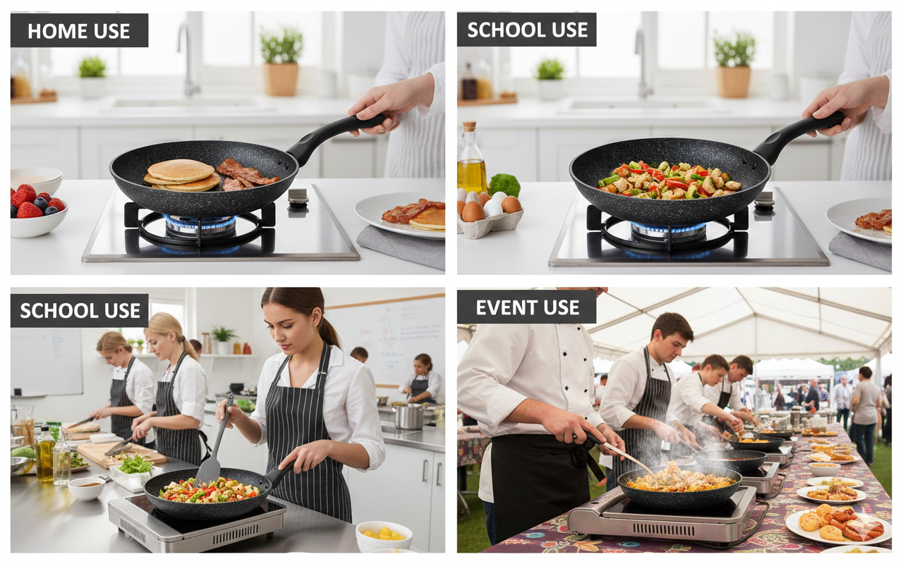 Edenberg 24cm Granite Non-Stick Frying Pan | PFOA-Free Stone Derived Coating | Heat-Resistant Ergonomic Handle | Durable Cast Aluminum Skillet for All Stovetops including Induction | EB-3423 Black