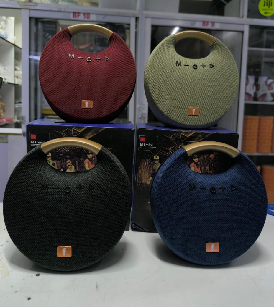 M1 Mini Bluetooth Wireless Speaker – Portable 1200 mAh Rechargeable Speaker with Built-In Speakerphone, Rich Bass & Stylish Colours (Blue, Red, Black, Grey)