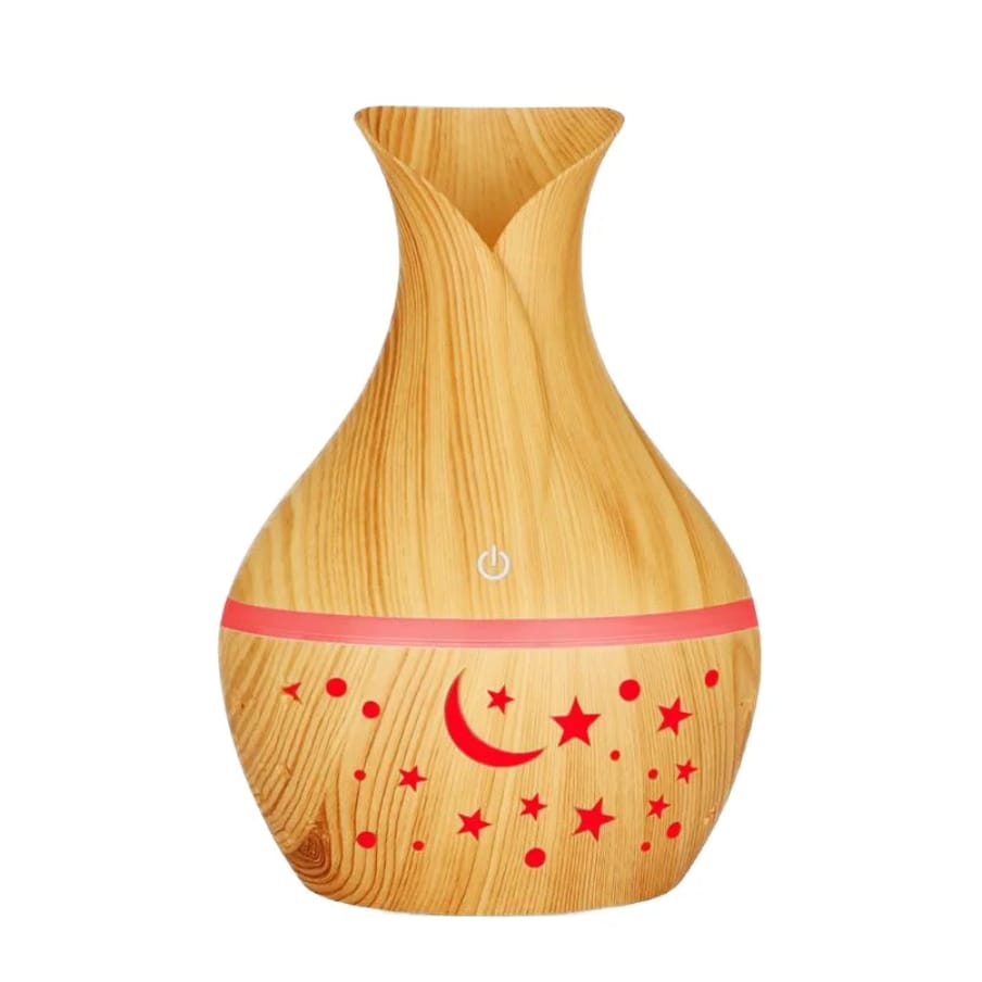Aromatherapy wooden vase humidifier + FREE GIFT of 12pcs essential oils
colorful LED lights
