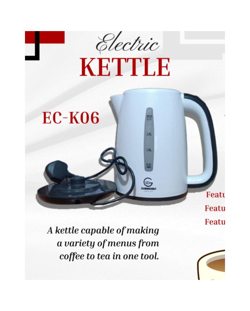 ORIGINAL Eurochef 2.3L Electric Kettle. Automatic Power off & Inside Stainless Steel Double Layer