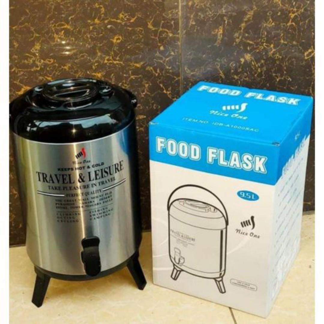 SUNDABESTS Stainless Steel Portable Water Catering Coffee/Tea Urn-9.5l
+ FREE GIFT (6PCS Long Tea Spoons)Hot & Cold Single Tap Food Flask 9.5 L Tea Urn🔥Convenient for both HOT or COLD drinks