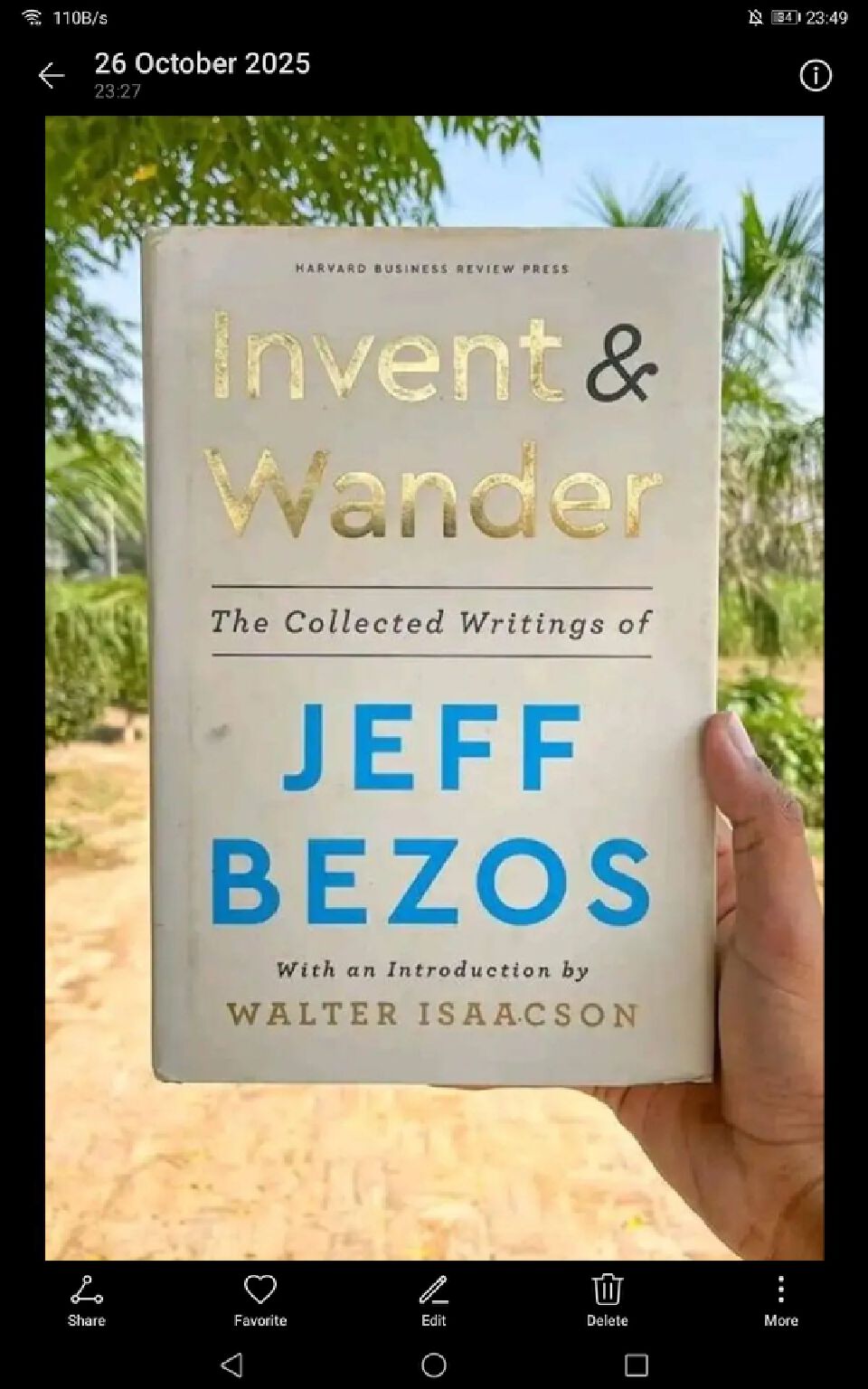 Invent and Wander: The Collected Writings of Jeff Bezos, with an Introduction by Walter Isaacson
Book by Jeff Bezos
