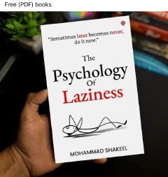The Psychology of Laziness By Mohammad Shakeel - CoolMitra
Book by Mohammad Shakeel