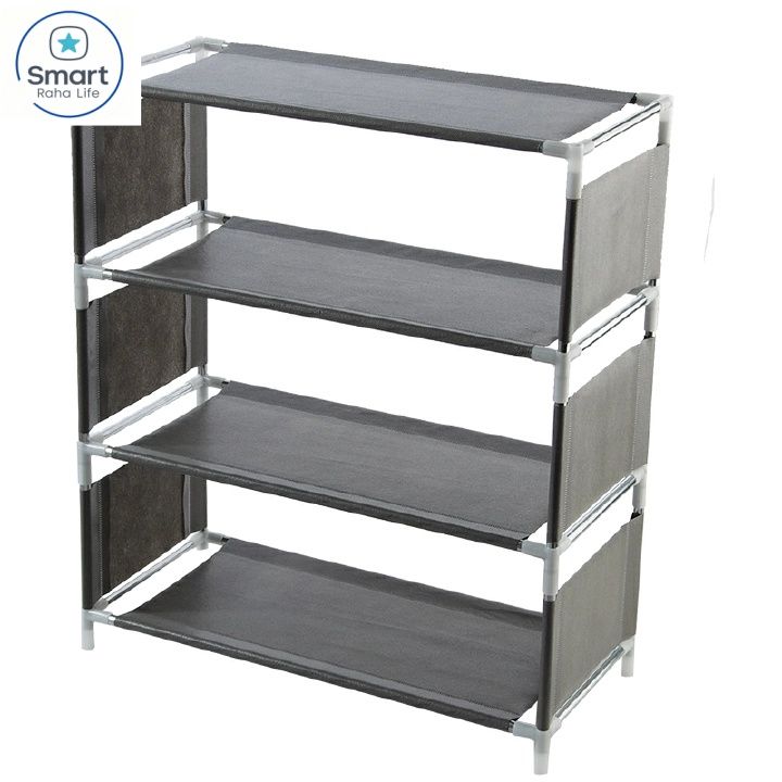 【Promotion】RahaLife 4-5 Layer Shoe Rack Assemble Portable Storage Organizer Space Saving Small Furniture for Entryway, Closet Sturdy & Compact Shoe Shelf for Home Living
