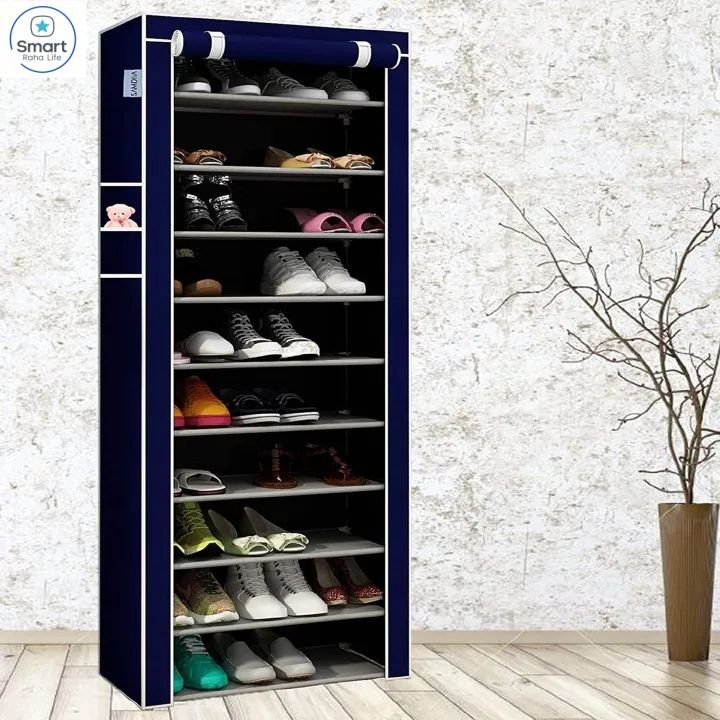 【Promotion】RahaLife 9 Layer Shoe Rack Large Capacity Assemble Shoe Shelf Free Standing Storage Organizer Cabinet for Entryway, Bedroom, Closet Space Saving Small Furniture Sturdy & Portable Design