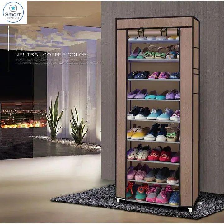 【Promotion】RahaLife 9 Layer Shoe Rack Large Capacity Assemble Shoe Shelf Free Standing Storage Organizer Cabinet for Entryway, Bedroom, Closet Space Saving Small Furniture Sturdy & Portable Design