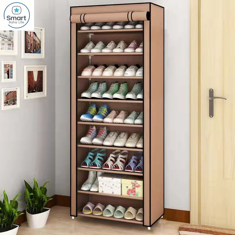 【Promotion】RahaLife 9 Layer Shoe Rack Large Capacity Assemble Shoe Shelf Free Standing Storage Organizer Cabinet for Entryway, Bedroom, Closet Space Saving Small Furniture Sturdy & Portable Design